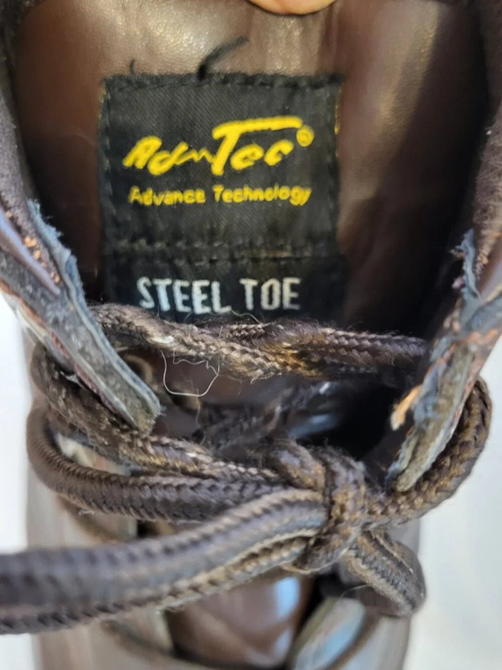 AdTec 9895 Men’s Size 12 Brown Leather Steel Toe 6” Work Boots Slip Resistant